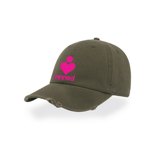 Cap PiNNED Neon Pink Velvet Destroyed