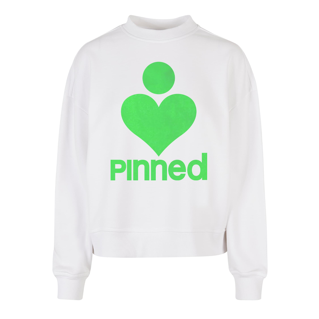 Limited Sweater Boxy PiNNED Neongroen fluweel