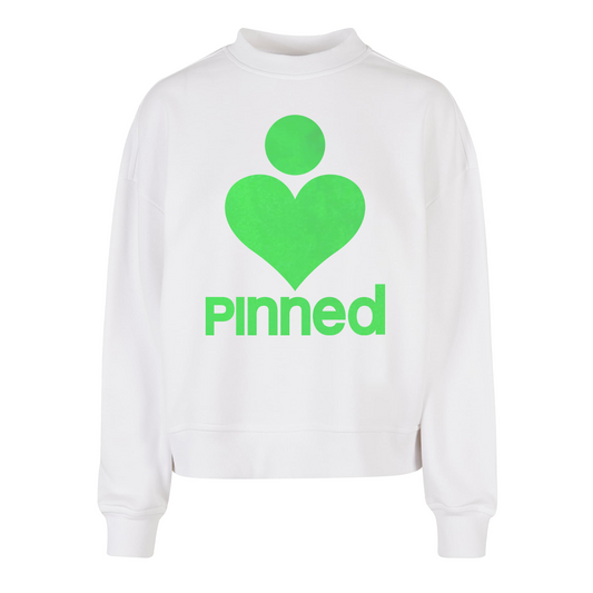 Limited Sweater Boxy PiNNED Neongroen fluweel