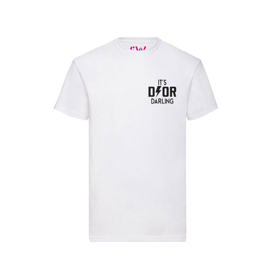 T-shirt Dyor Darling Wit Black Velvet Chest