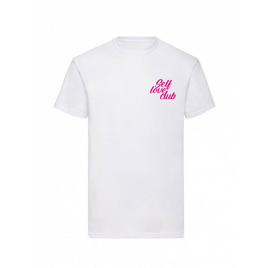 T-shirt Self Love Club Chest Neon Pink Velvet