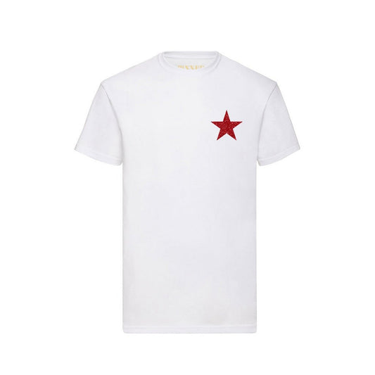 T-shirt Star Glitter Red Chest