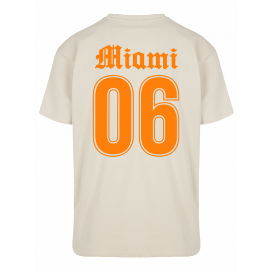 Oversized T-shirt Oranje Fluweel Miami 06