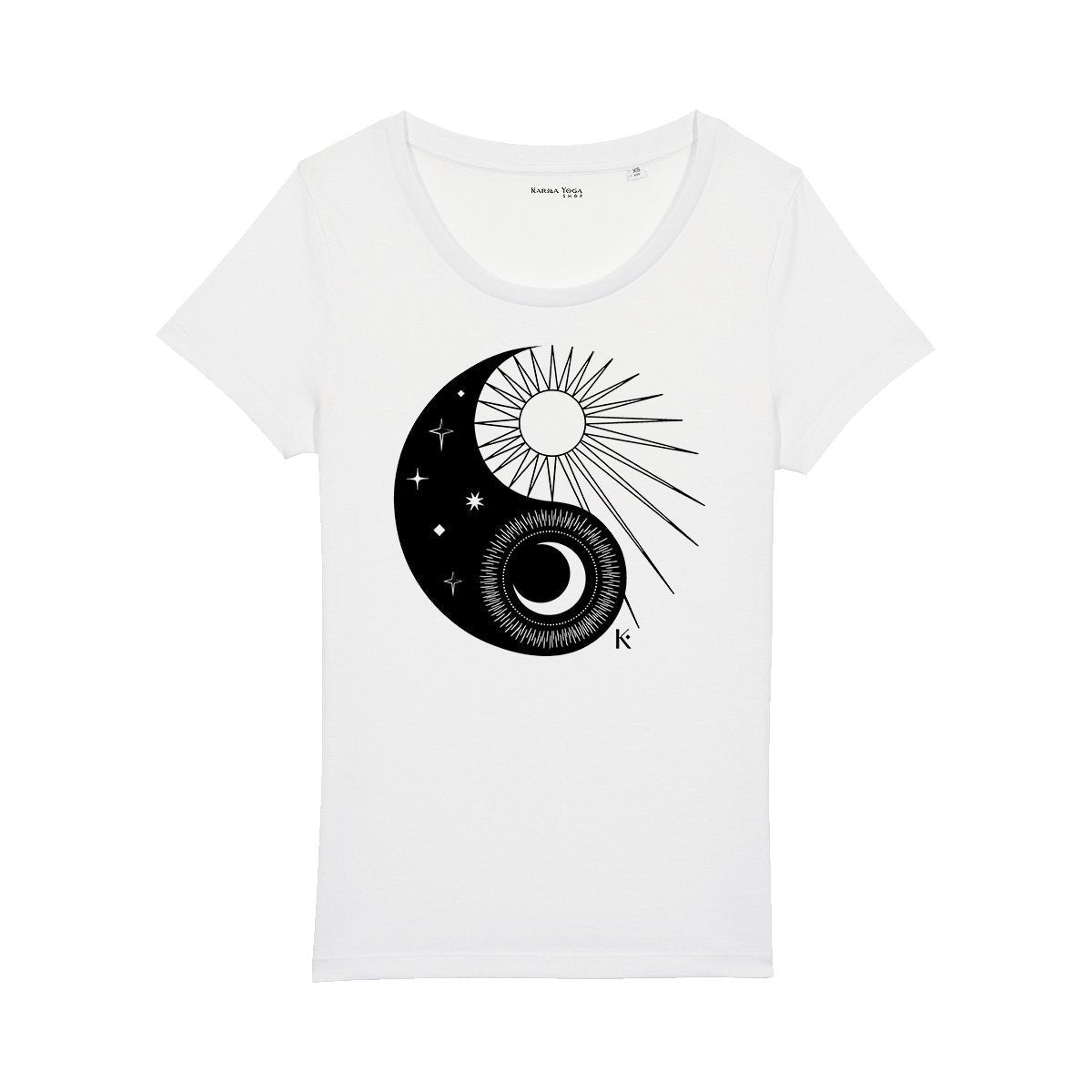 Yin Yang T-shirt van biologisch katoen voor dames