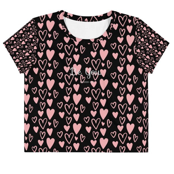 Be You - Crop Tee - LOVE BLACK