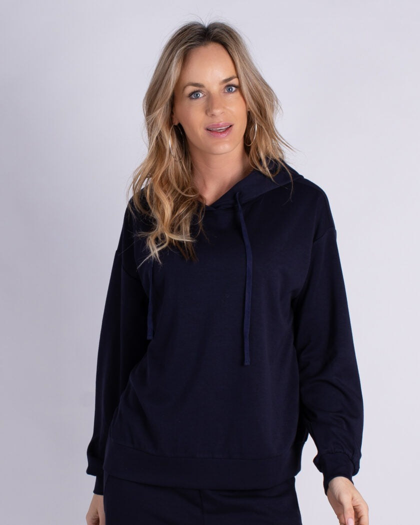 Dames viscose cupro hoody – CAMBRIDGE