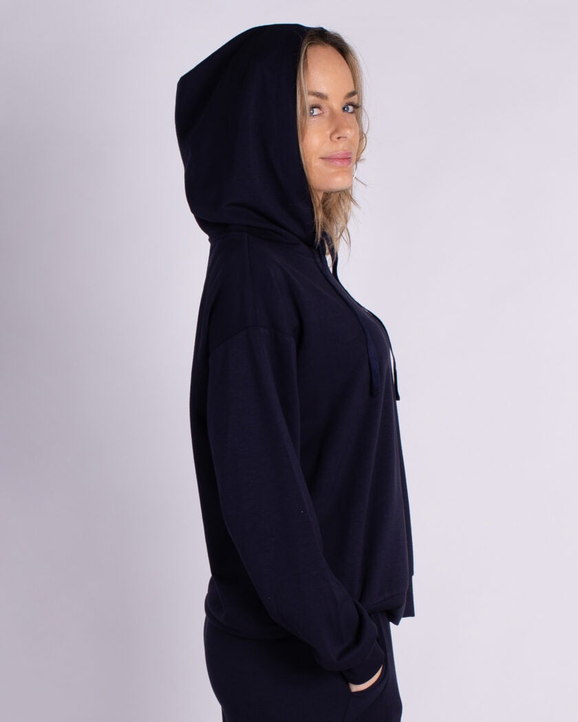 Dames viscose cupro hoody – CAMBRIDGE