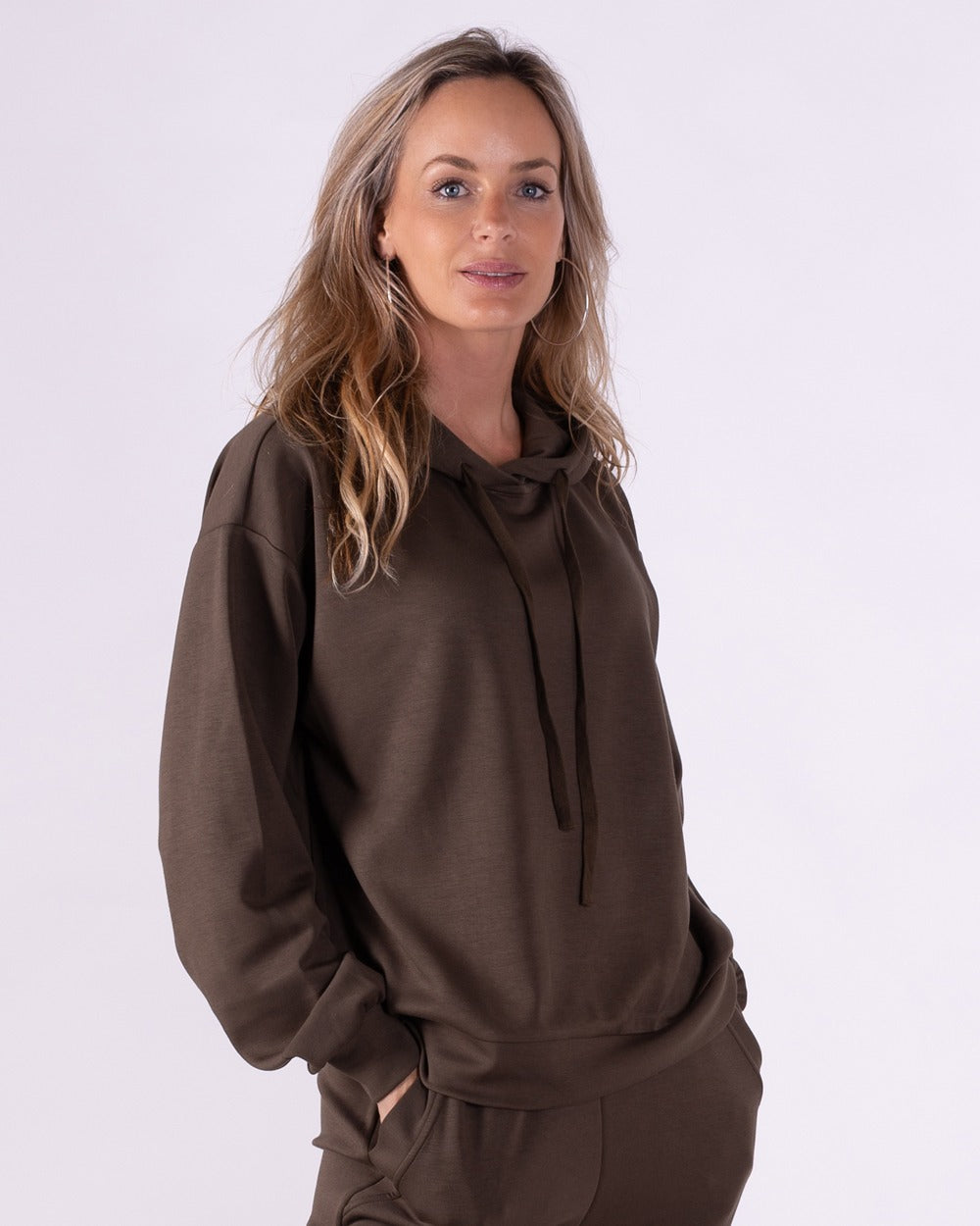 Dames viscose cupro hoody – CAMBRIDGE