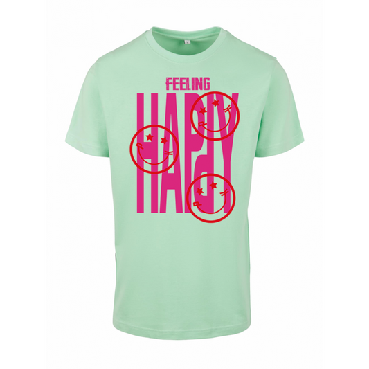 Regular T-shirt Feeling Happy Hot Pink
