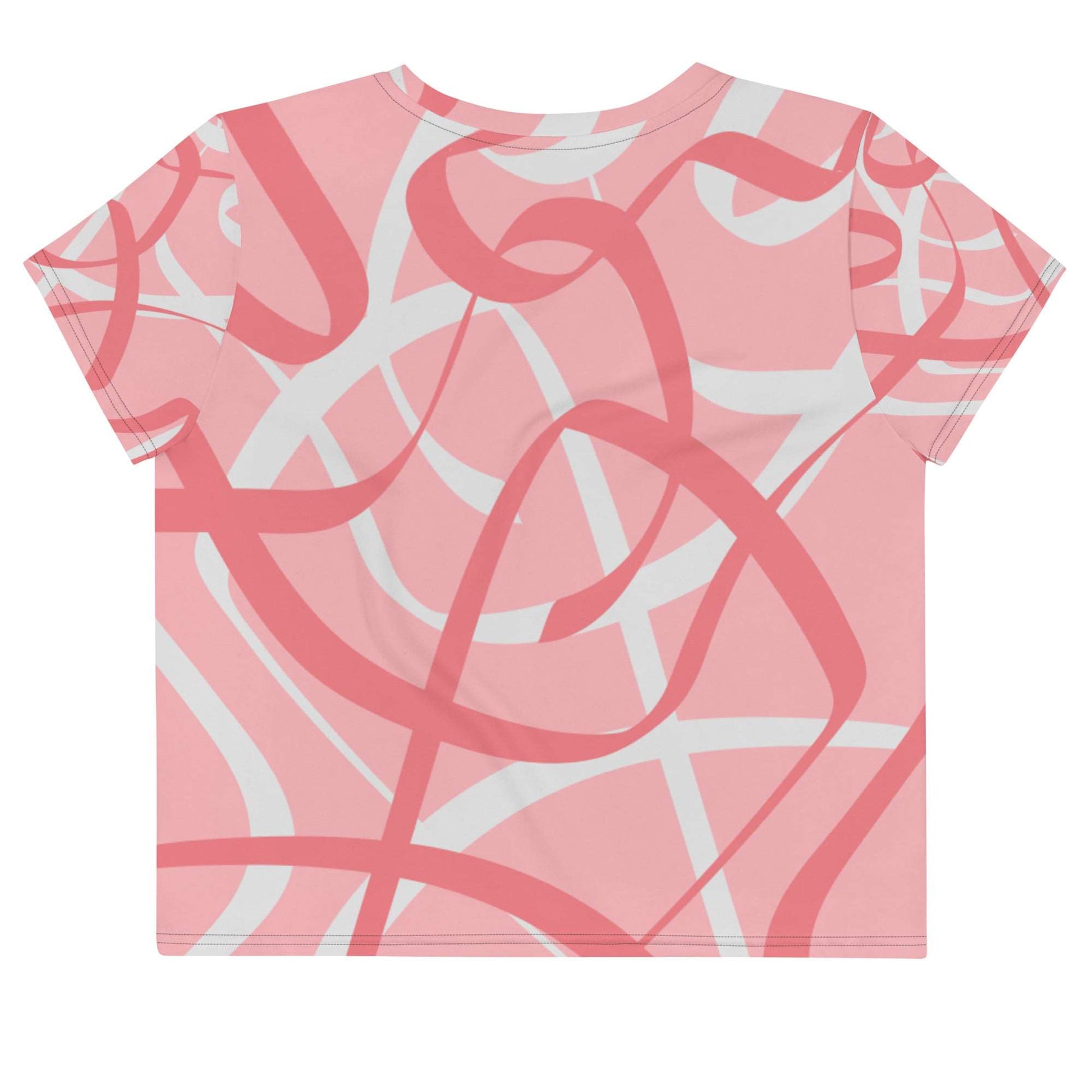 Be You All-Over Print Crop Tee - ABSTRACT ROSE.