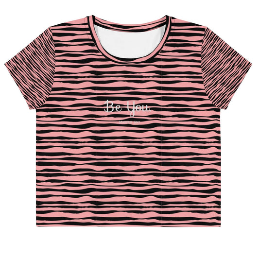 Be You All-Over Print Crop Tee - ZEBRA ROSE