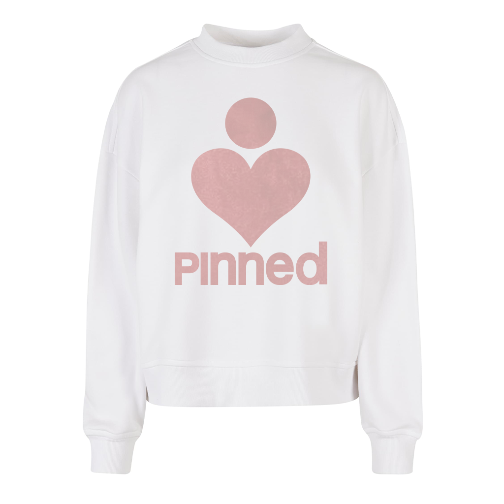 Limited Sweater Boxy Pinned Perzik Fluweel