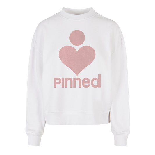 Limited Sweater Boxy Pinned Perzik Fluweel