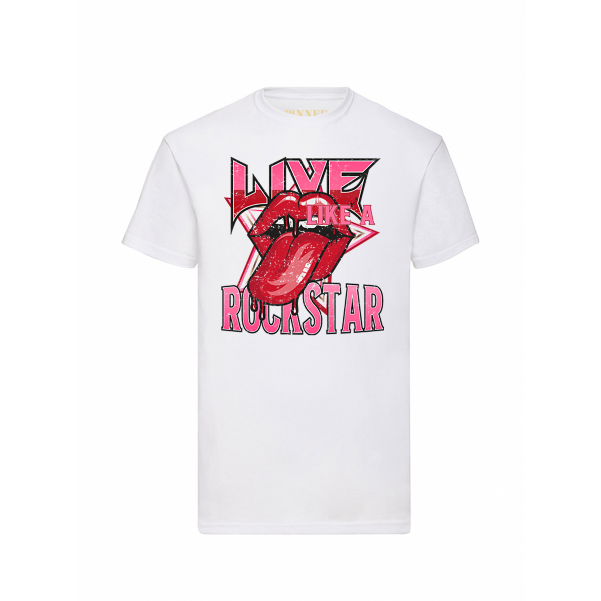 T-shirt Rockstar Roze