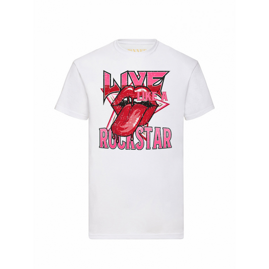 T-shirt Rockstar Roze