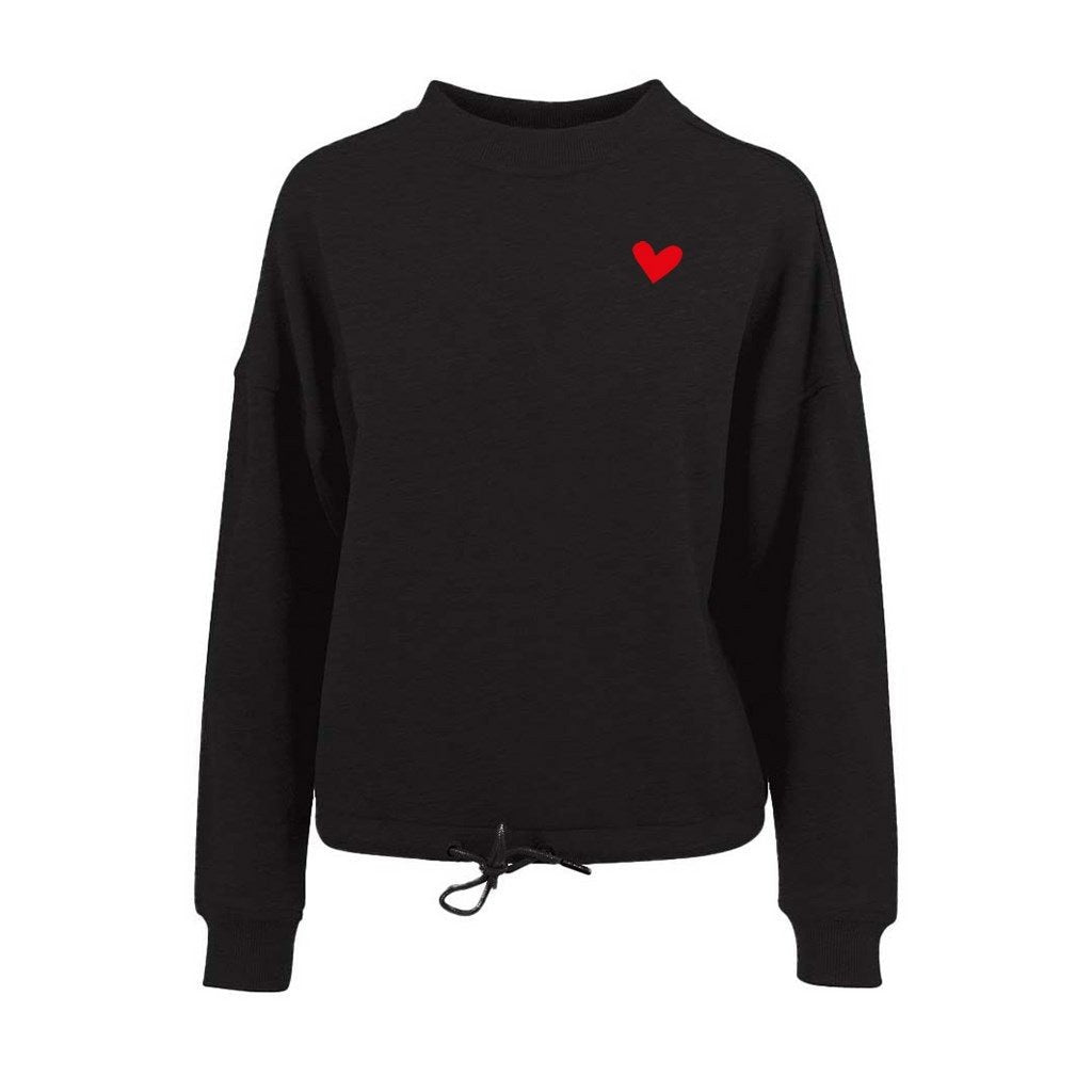 Limited Sweater Velvet Heart Red