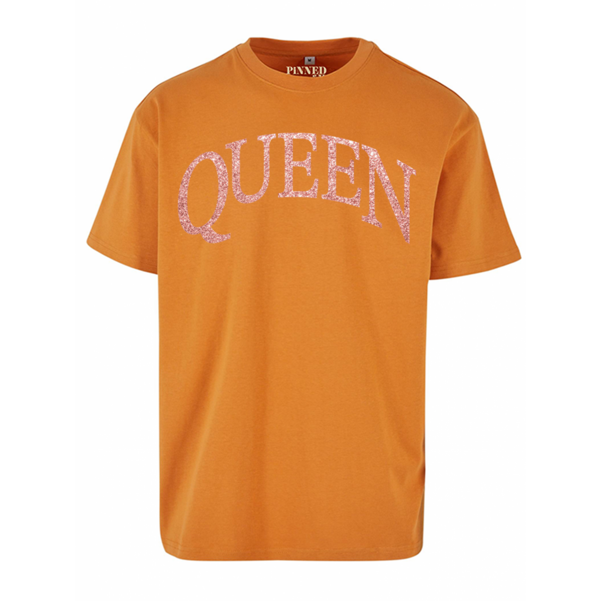 T-shirt Oversized Queen Orange Glitter