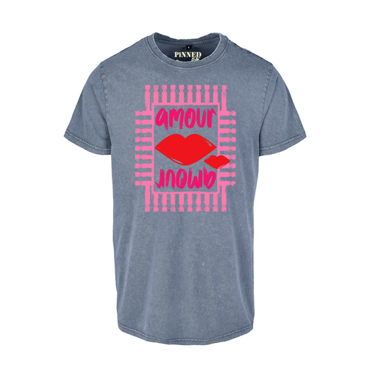 Washed T-shirt Amour Amour Pink