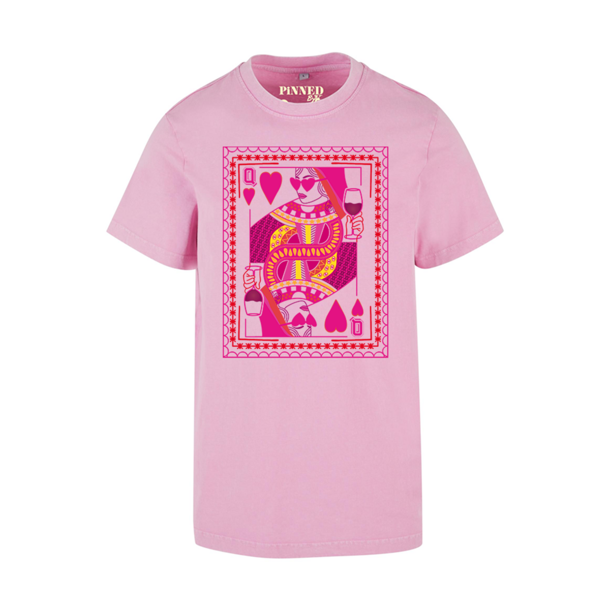 T-shirt Koningin Hearts Roze