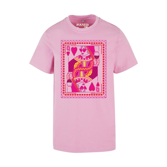T-shirt Koningin Hearts Roze