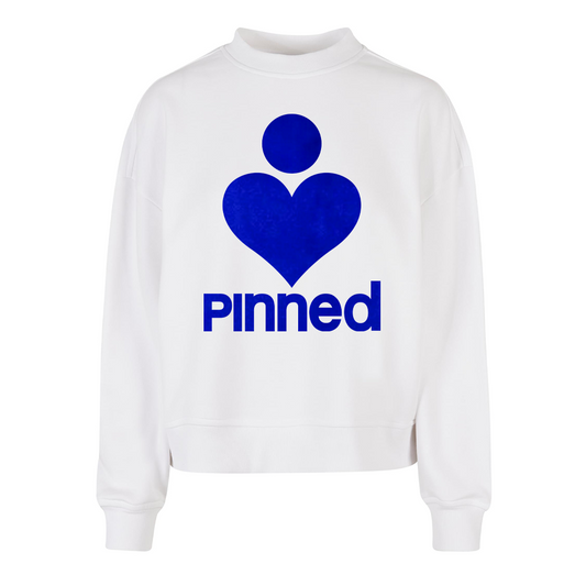Limited Sweater Boxy PiNNED Kobalt Fluweel
