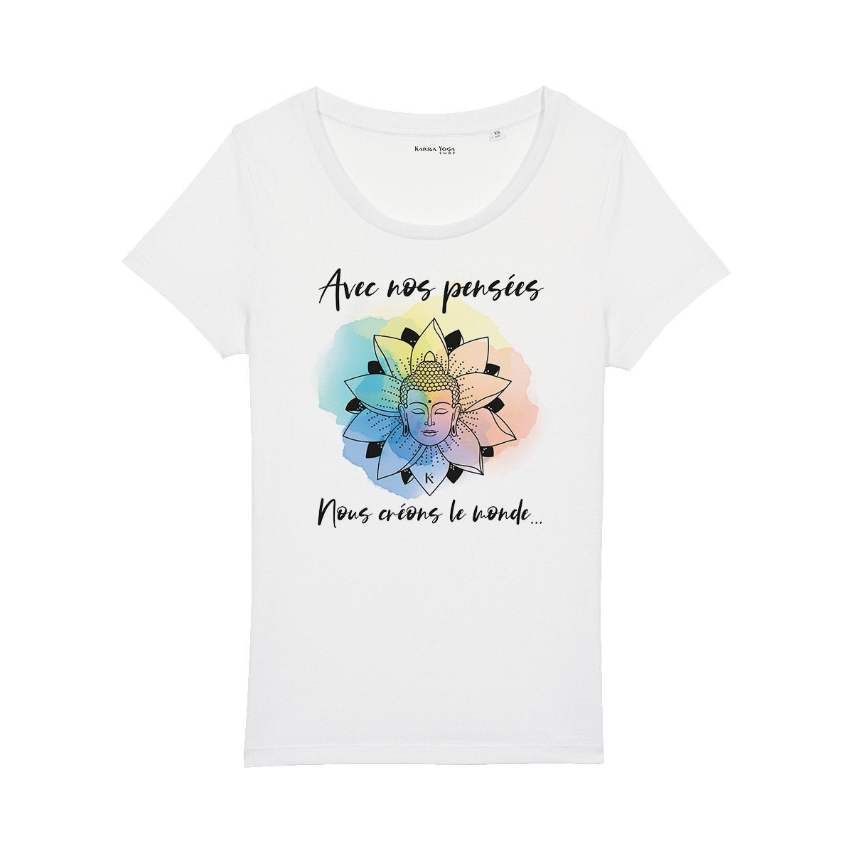 Women's T-Shirt "Let's create the world" in Organic Cotton
